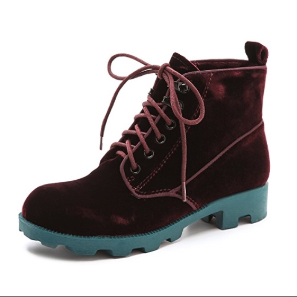 THEYSKENS THEORY Yasmin velvet lug sole boots NIB 6.5 -PRICE DROP!